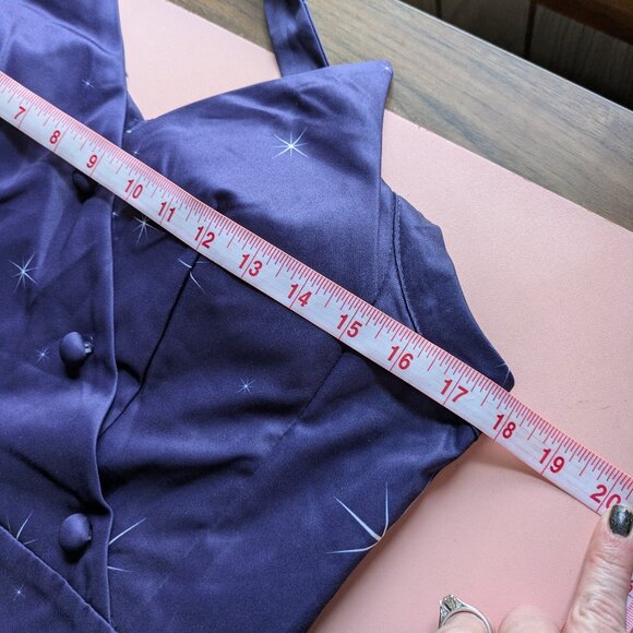 NWT--Lindy Bop Space Cats Halter Dress - Picture 7 of 8